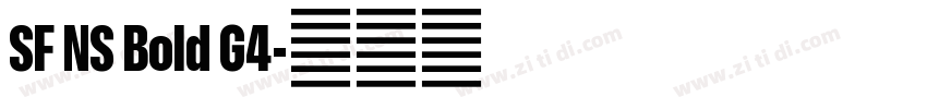 SF NS Bold G4字体转换